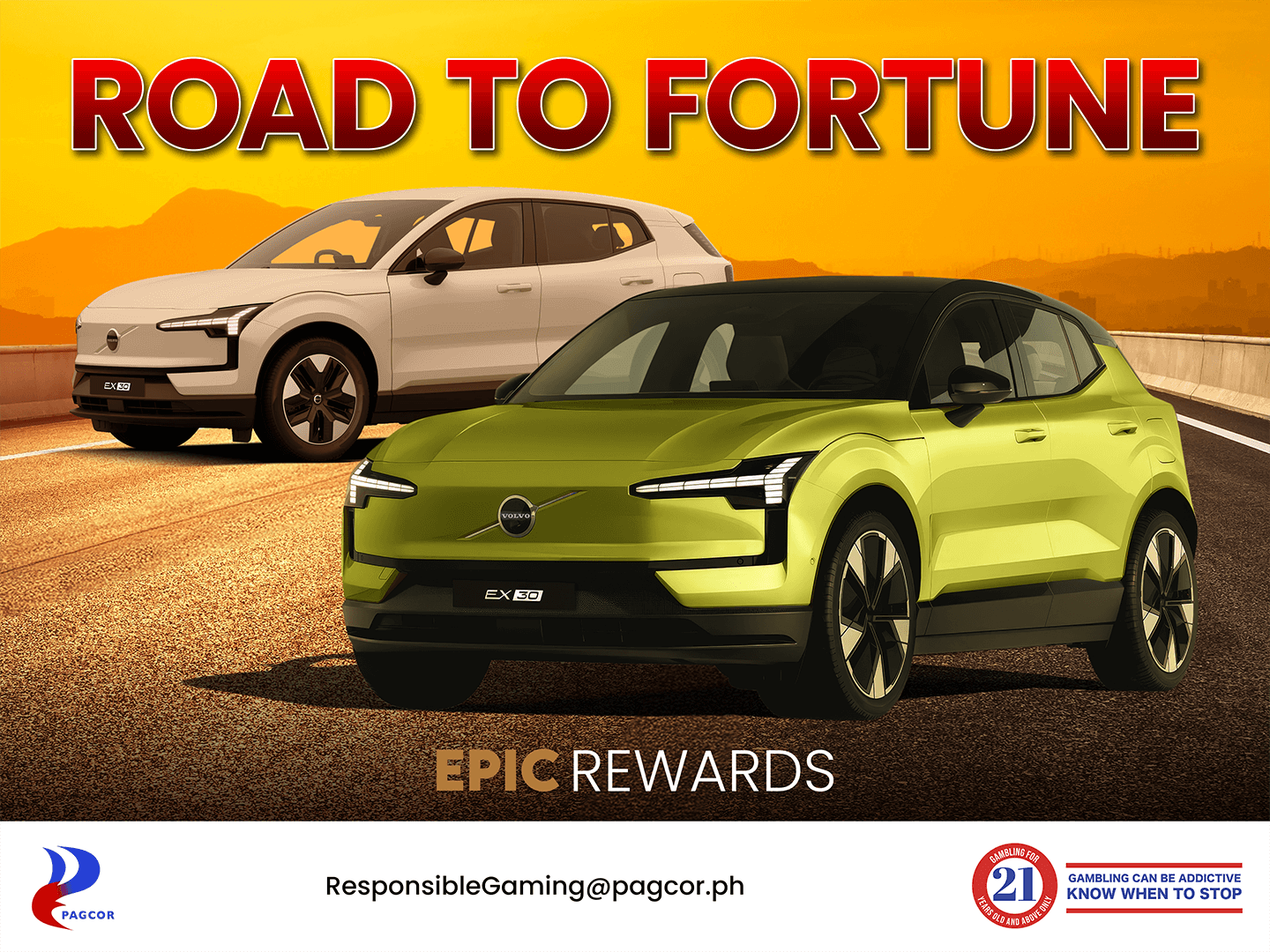 볼보-도로-행운으로