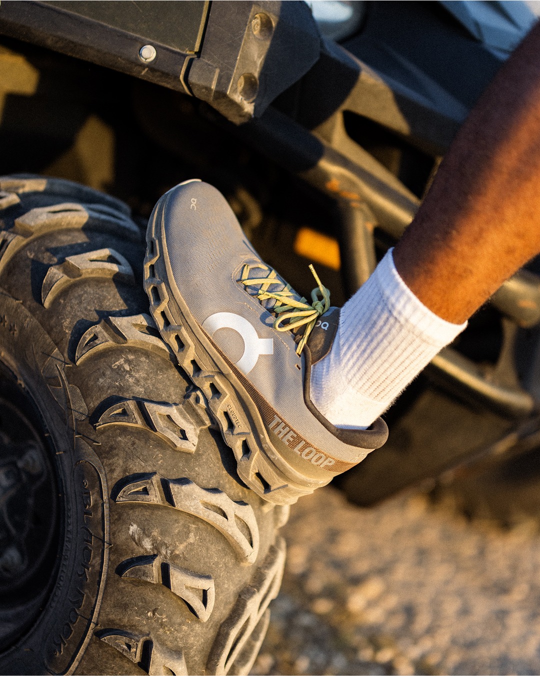 On rubber shoes